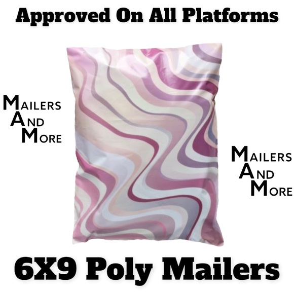 25 6X9 Poly Mailers Abstract Swirl PRICE IS FIRM - Picture 4 of 8